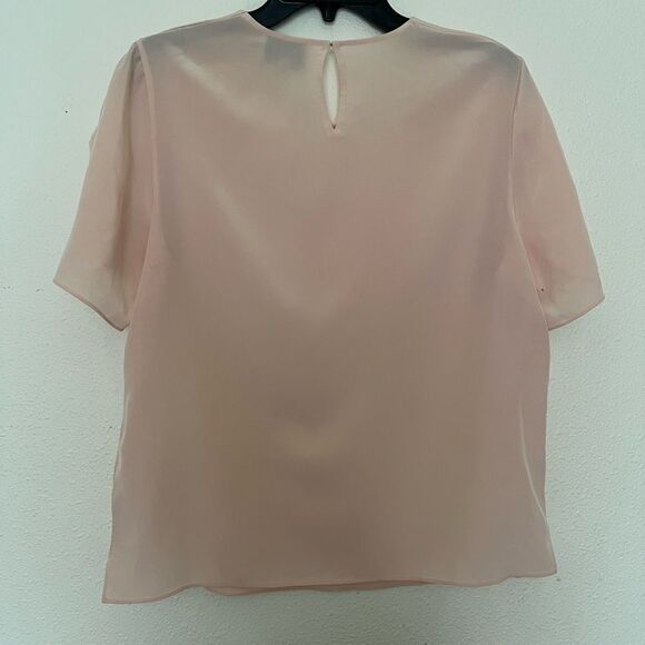 3.1 Phillip Lim Womens Short Sleeve Scoop Neck Blouse Size 8 100% Silk. - Picture 3 of 6